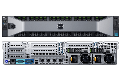 Сервер Dell PowerEdge R730xd noCPU 24хDDR4 H330 iDRAC 2х1100W PSU SFP+ 2x10Gb/s + Ethernet 2х1Gb/s 24х2,5" FCLGA2011-3